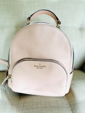 kate spade Pebbled Leather Mini Backpack “Jackson” in Light blue Kate Spade New York Light Blue Pebbled Leather Backpack | eBay main image 3